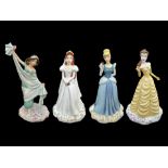 Four Royal Doulton Disney Showcase Princesses, all in original boxes as new, comprising Ariel,