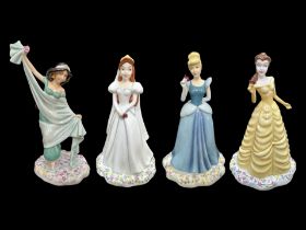 Four Royal Doulton Disney Showcase Princesses, all in original boxes as new, comprising Ariel,