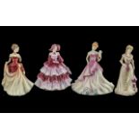 A Collection of Porcelain Figures comprising Coalport Ladies of Fashion Daphne, Royal Doulton Autumn