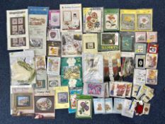 Haberdashery Interest - A Box of Various Quality Cross-Stitch Packs and patterns.