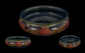 William Moorcroft Large Ochre 'Pomegranate' Design Bowl, circa 1920s, diameter 8 inches (20cms),