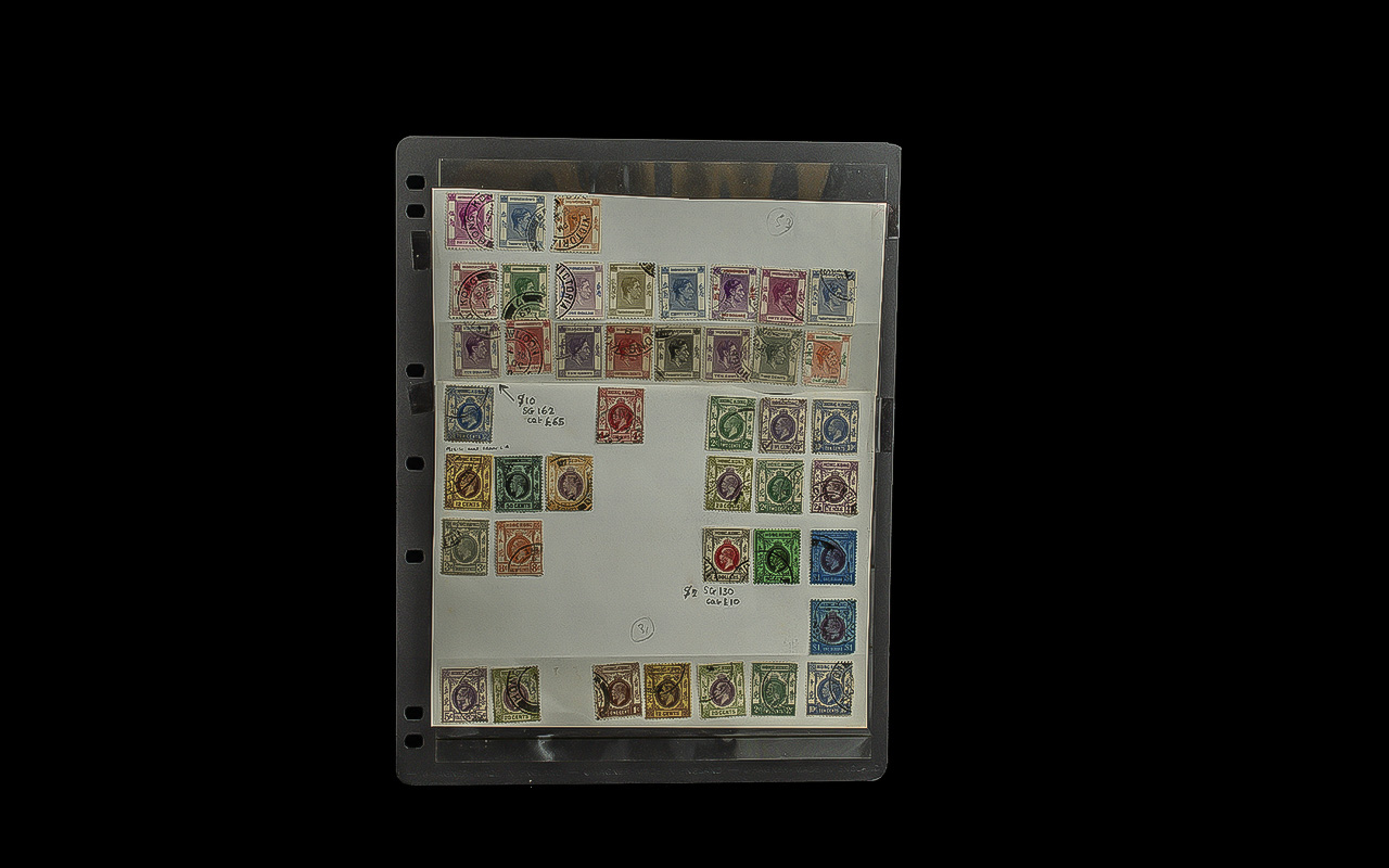 Stamps Interest - Hong Kong Used Col'n From 1862 Upto 1988 On Sheets On Hagners For Presentation - Bild 2 aus 3