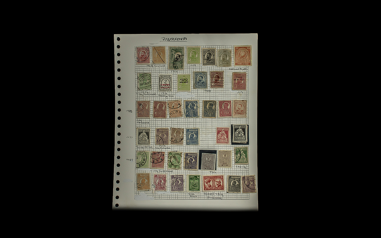 Stamps Interest - Romania (1862-1996) 1250+ Stamps Mint And Used On 60 Album Pages Inc Sets, - Image 3 of 4