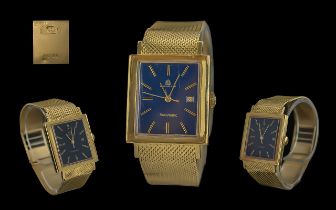 Carl F Bucherer - Superior Quality Gents 18ct gold Automatic Wrist Watch of square form with