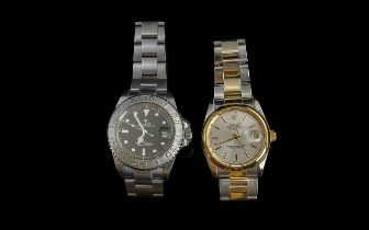 Two Gents Fashion Watches. gents watches, both watches working at time of cataloging.