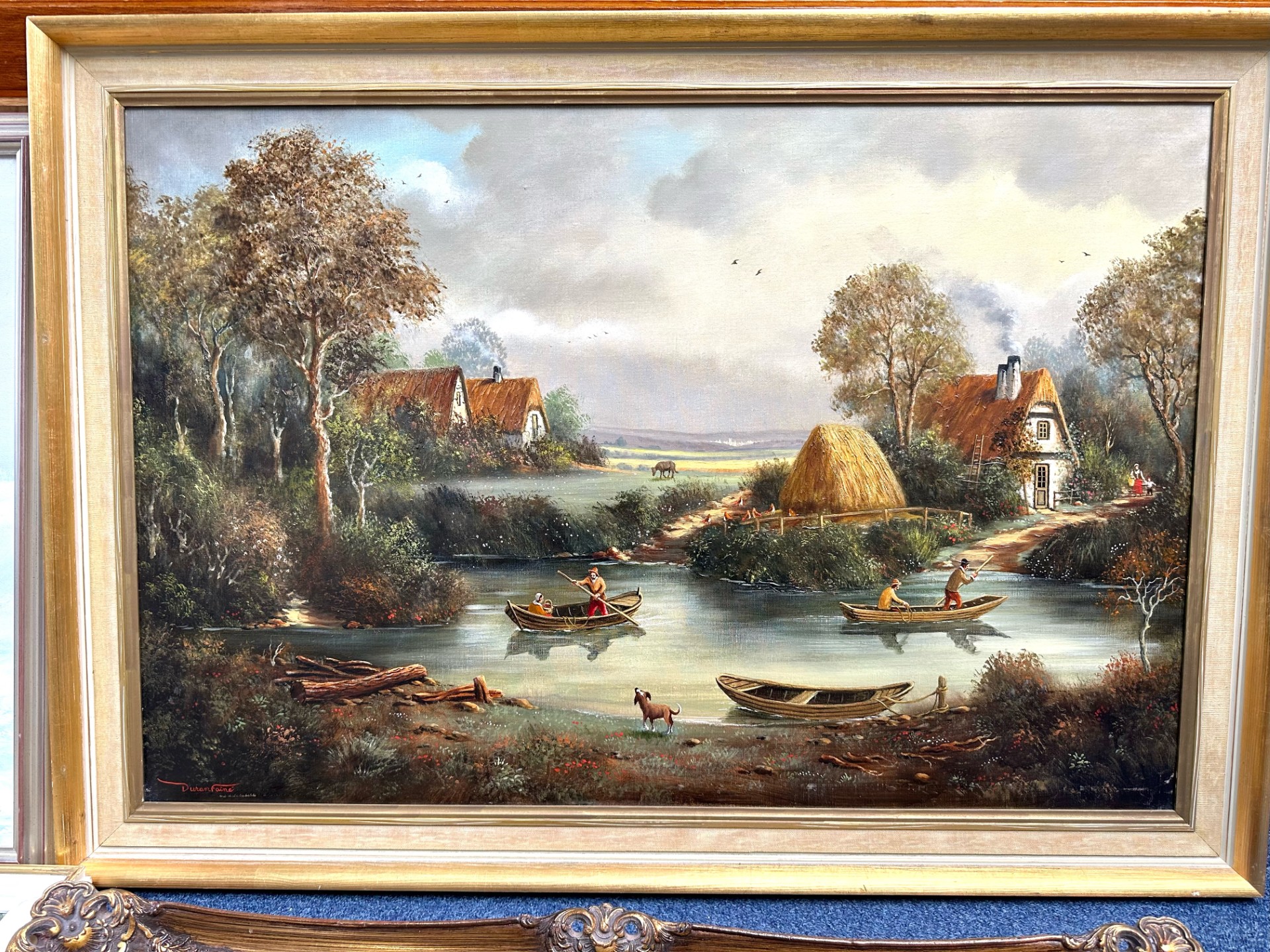 Collection of Six Oil on Canvas Paintings, mid to late 20th Century, mostly landscapes. All - Image 3 of 4