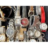 Collection of Ladies & Gentlemen's Wristwatches, leather and bracelet straps, various makes