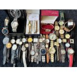 Collection of Ladies & Gentleman's Wristwatches, leather and bracelet straps, makes include Casio,