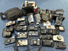 A Collection of Cameras to include Miranda, Olympus, Nikon, Samsung, Fujica, Konica, Pentax etc