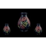 Walter Moorcroft Signed Globular Shaped Vase - 'Anemone' Range. Circa 1960's - 1970's. Height 7 3/