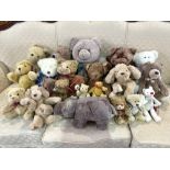 Box of Teddy Bears, including Gund, assorted Russ, all shapes and sizes and colours. Lovely