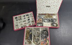 Large Jewellery Box Containing Quality Costume Jewellery, including necklaces, pendants, bangles,