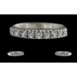 18ct white gold ladies - 9 stone diamond