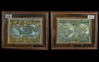 Two Framed Maps, Nova Totivs Terrarum Or