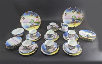Noritake Tea Set, comprising seven cups,