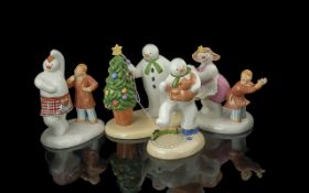 Four Coalport 'Snowman' Figures, assorte
