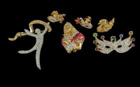 Swarovski - Six Pieces of Swarovski Crys