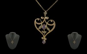 Edwardian Period - Pleasing 9ct Gold Gem