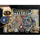 Box of Quality Costume Jewellery, including pearls, beads, pendants, earrings, cufflinks, bracelets,