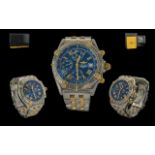 Breitling Crosswind Gents Heavy Steel and 18ct Gold Automatic Chronograph and Chronometer Wrist