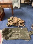 An Original Military Duffel Bag and Ruck