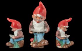 Vintage Zeho Garden Gnome with accordion
