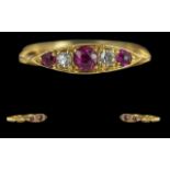 Ladies Pleasing 18ct Gold Ruby and Diamo