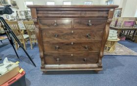 Victorian Mahogany Large Chest of Drawers,