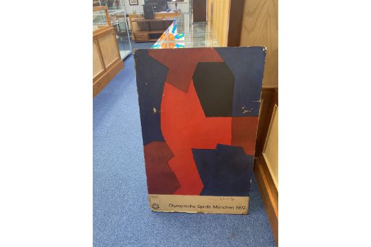 1972 Olympic Original Artwork Poster, designed by Serge Poliakoff. Measures 39.5" x 24.75".