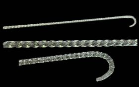 Vintage Glass Cane, twist design, pale green glass. Measures 37'' high.