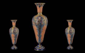 Moorcroft Macintyre Florian Ware Salmon Pink Tulips Design Baluster Vase. c.1902 - 1910. Macintyre