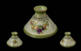 Small Royal Worcester Potpourri Vase, Shape No 1885