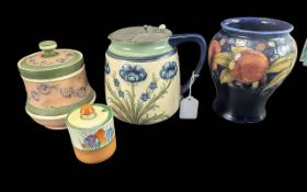 Small Collection of Porcelain, comprising a Moorcroft vase, fruit pattern, 7'', (some damage),