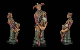 Royal Doulton Hand Painted Porcelain Figure ' The Jester ' HN2016. Designer C.J.Noke. Issued