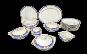 Vintage Allernton's China Dinner Service, comprises assorted lidded vegetable dishes, platter,