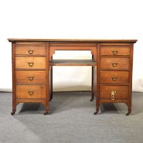 Late Victorian oak desk,