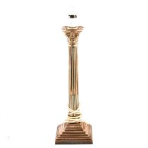 Edwardian silver table lamp,