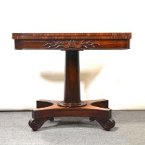 Victorian rosewood card table,