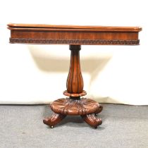 Victorian mahogany card table,