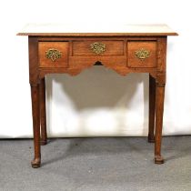 George III oak lowboy,