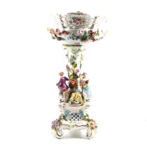 Continental porcelain table centre,