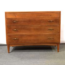 Wrighton teak chest of drawers and dressing table,