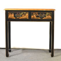 Chinese style "Chinoiserie" painted side table,