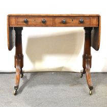 George V mahogany sofa table, of small size,