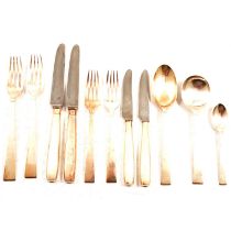 Two sets of electroplated cutlery