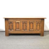 Reproduction oak coffer,