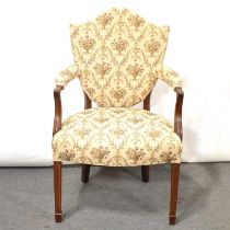 Victorian mahogany elbow chair,