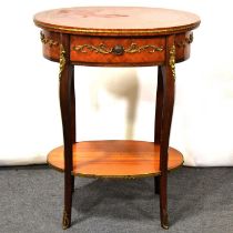 French mahogany side table,