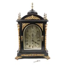 Victorian ebonised mantel clock, Barwise, London