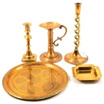 Collection of copper and brassware